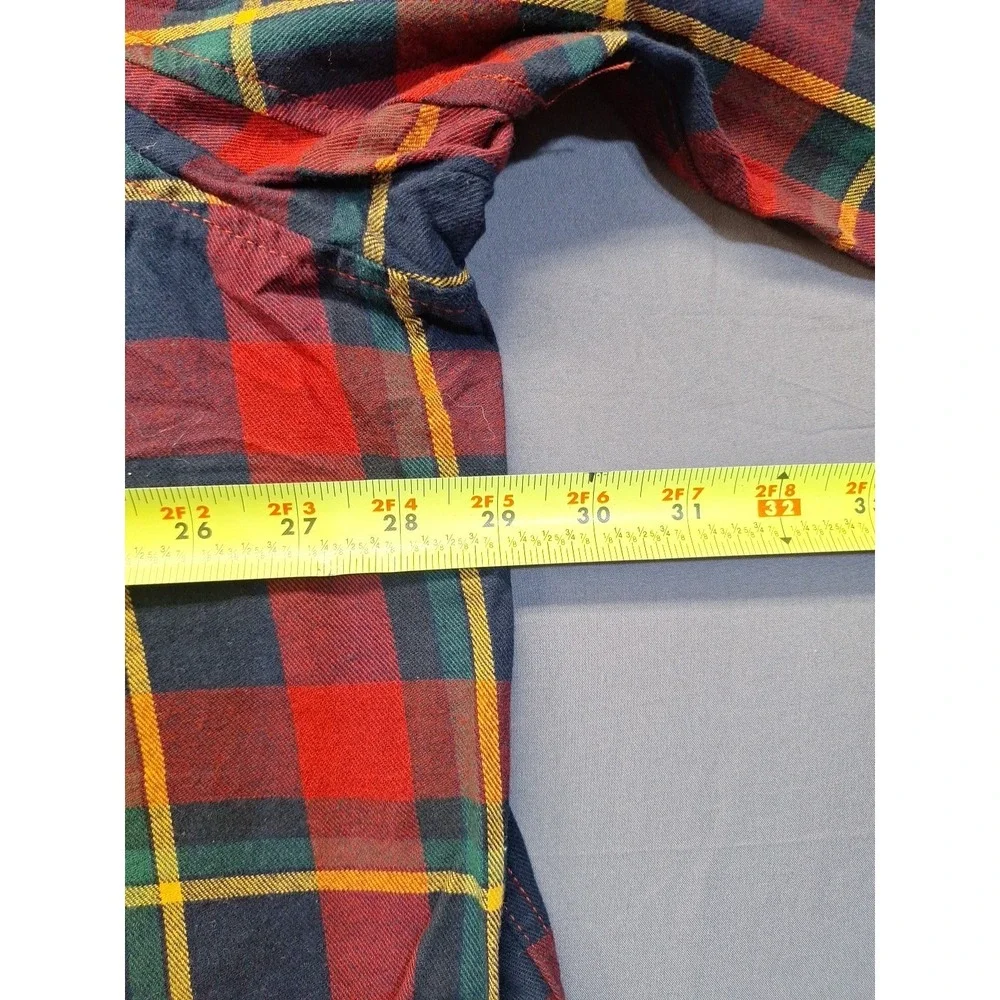 New Duluth Trading Mens 2XL Free Swinging Flannel Plaid Red Green Outdoor Hiking